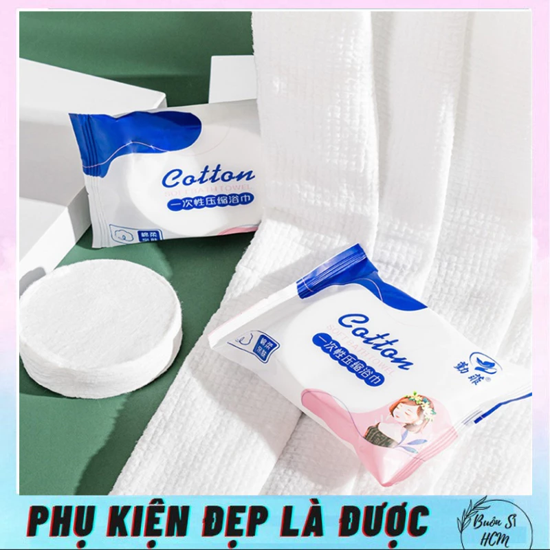 Khăn tắm nén cô gái, khăn tắm Cotton kích thước 140x70cm, khăn tắm nén viên tròn gọn nhẹ cho các chuyến du lịch