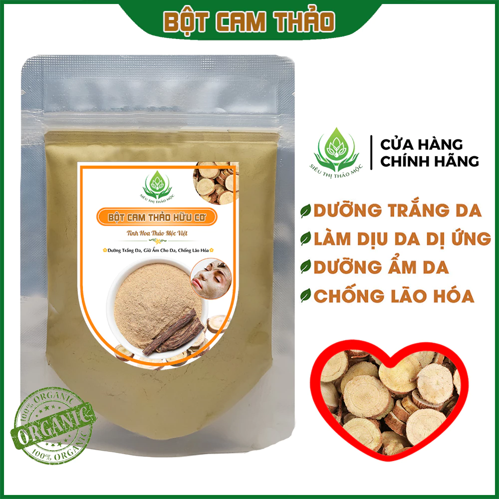 ✅[THƯỢNG HẠNG] Bột Cam Thảo Nguyên Chất Giúp Dưỡng Trắng Da Giảm Mụn Mờ Thâm Nám Chống Lão Hóa