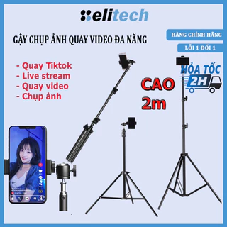 Chân Đèn Studio Đèn Flash Cho Chụp Ảnh Quay Phim Livestream. Tặng kèm kẹp điện thoại