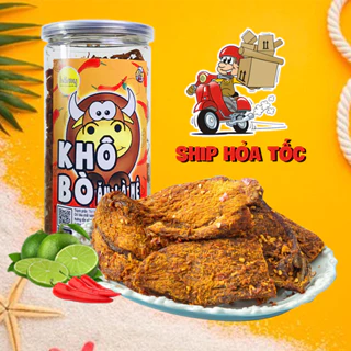 Khô bò miếng mềm Hồng Ngự đóng hũ 250g đồ ăn vặt YOYO