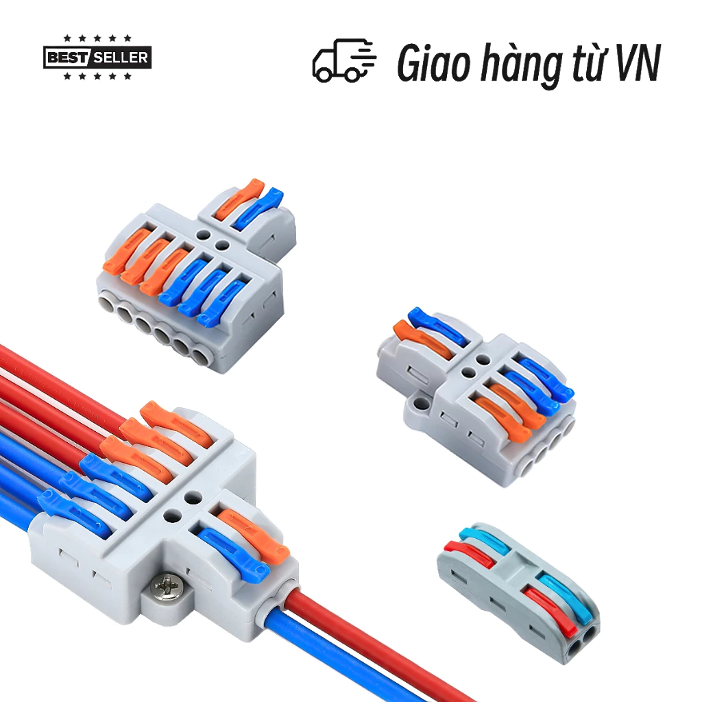 Cút nối dây điện đôi 2 pha 2 cổng vào 2 cổng ra PCT-222 250v 32a