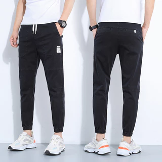 Quần Jogger Kaki Cotton Nam Cao Cấp VICENZO,Kiểu Dáng Cạp Chun Bo Gấu