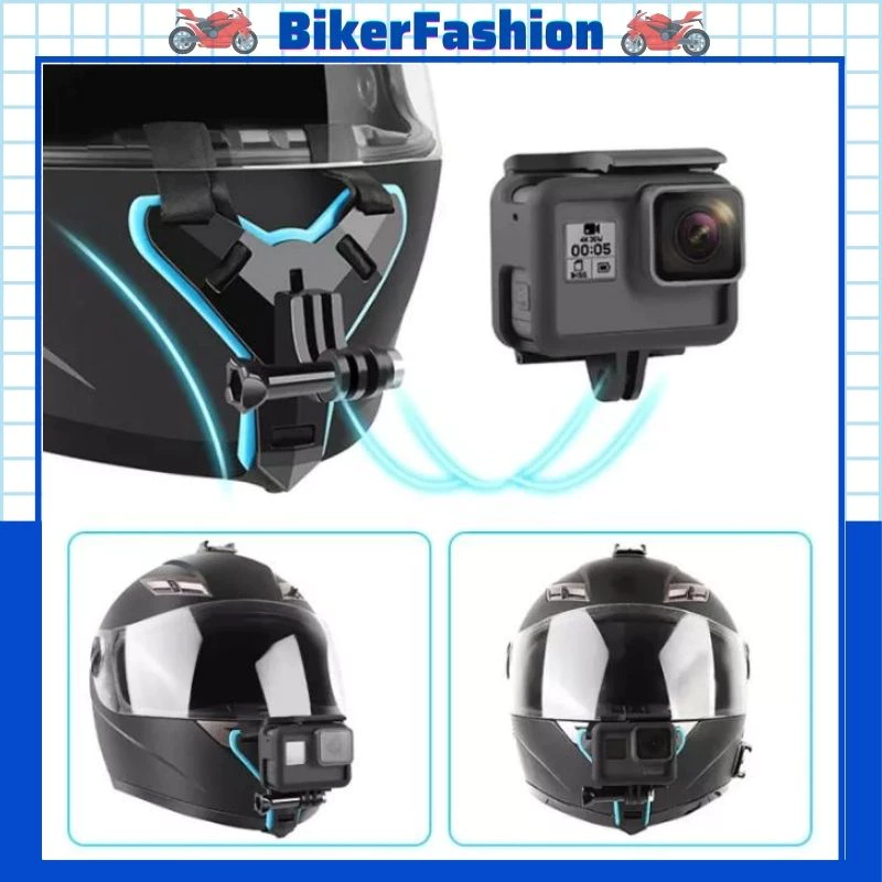 Mount Gắn Cằm Camera, Bộ Phụ Kiện Gắn Cằm Nón Fullface, Đai Gắn Camera Hành Trình Lên Cằm Nón Bảo Hiểm