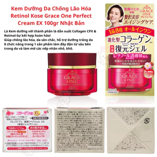 (Cho mẹ 50 tuổi) Kem Dưỡng Da Chống Lão Hóa Retinol Kose Grace One Perfect Cream EX 100gr Nhật Bản