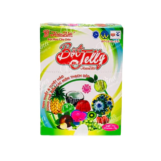 Bột rau câu/Thạch rau câu Dẻo Jelly Hoàng Yến hộp 12 gói