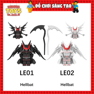 Xếp hình Minifigure DC Comics Bộ giáp Hellbat của Batman - Đồ Chơi Lắp Ghép Sáng Tạo - LE01 LE02