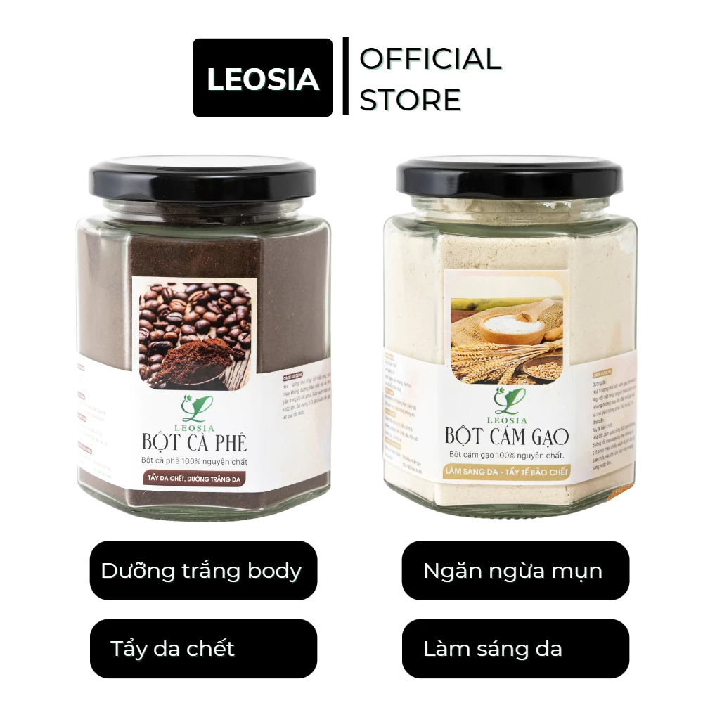 Bột cám gạo Leosia nguyên chất 140G | 100% Hữu cơ