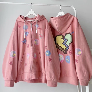 Áo Khoác Hoodie Nỉ In Trái Tim Sau Lưng Cute - MỘC QUYÊN FASHION