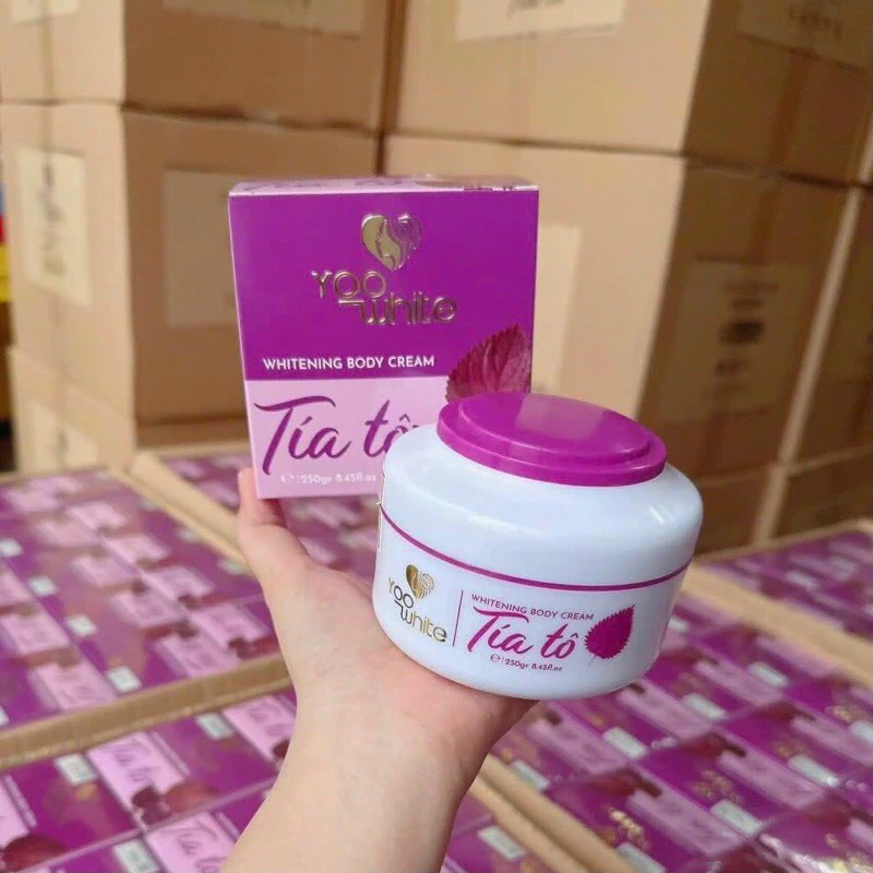 Kem Trắng Da Body Tía Tô YOO WHITE hộp 250g