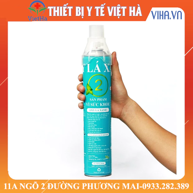 Bình Thở Oxy Cầm Tay Mini Lá Xanh