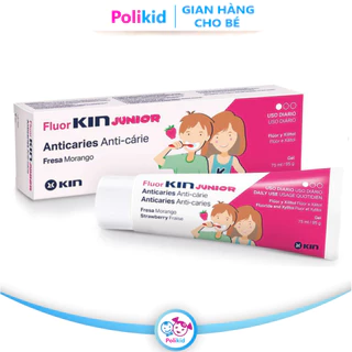 Polikid | Kem Đánh Răng FLUOR KIN JUNIOR ® 95g - Ngừa Sâu Răng Cho Trẻ Em Từ 6 Tuổi