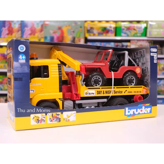 Bruder 02750 tỷ lệ 1:16 xe tải chở xe jeep