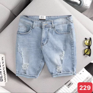 Quần Short Jean Nam thêu chất bò cotton quần lửng jean Quần rin nam ngắn NHIỀU MẪU ĐẸP QS229