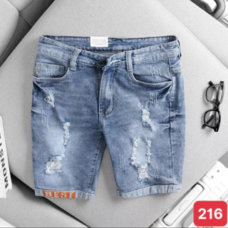 Quần Short Jean Nam thêu chất bò cotton quần lửng jean Quần rin nam ngắn NHIỀU MẪU ĐẸP QS216