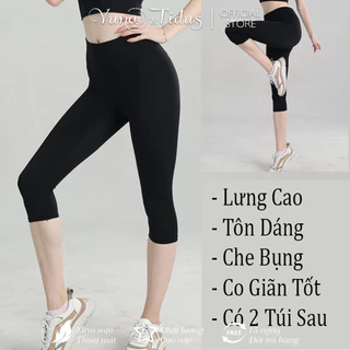 Quần Legging Lửng Qua Gối Không Có Đường May Bên Hông YUNA From Tôn Dáng Lưng Cao Che Bụng