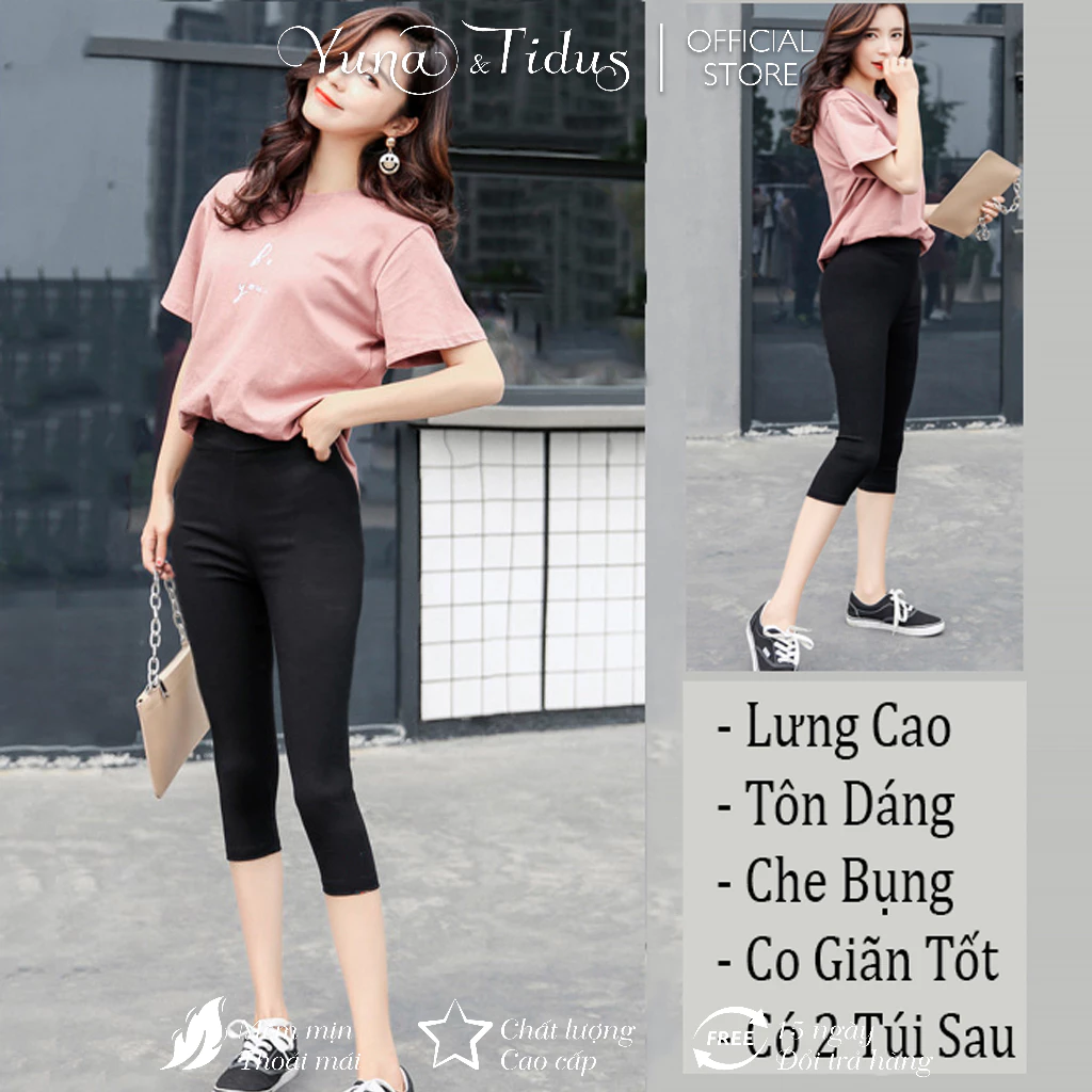 Quần Legging Lửng Tôn Dáng Có 2 Túi  YUNA mã LG02