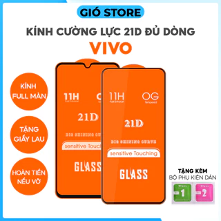 Kính cường lực Vivo 21D Y11 U10 Y12 Y15 Y17 Y91c Y12s Y20 Y20s Y19 Y21 Y21S Y30 Y50 Y91 V20 Y15s Y15a Y02s Y01 Y22s V15