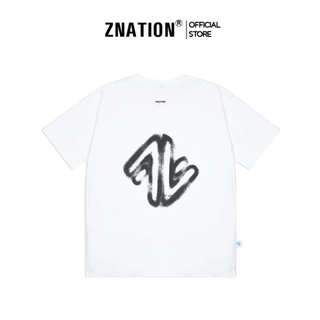 Áo Thun ZNATION Dust Tee Unisex Oversize Màu Trắng Form Rộng Nam Nữ