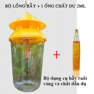 Bộ bẫy ruồi vàng thế hệ mới bao gồm lồng bẫy + 2ml chất dẫn dụ