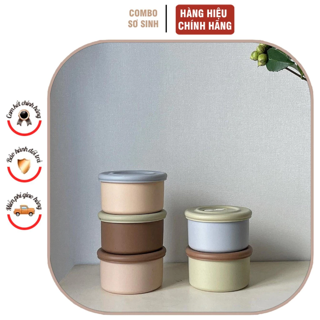 Hũ  Đựng Thức Ăn Silicone TGM Kiêm Bát Ăn Dặm - An Toán Sức Khỏe - Kèm Nắp Đậy Tiện Lợi