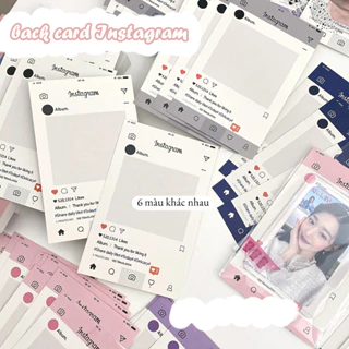 Set 5 Miếng Thẻ Giấy Bìa Màu Gập Trang Trí Back Card Làm Nền Gói Quà, Gói Card Kpop, Dụng Cụ Gói Hàng Cảm Ơn Tri Ân