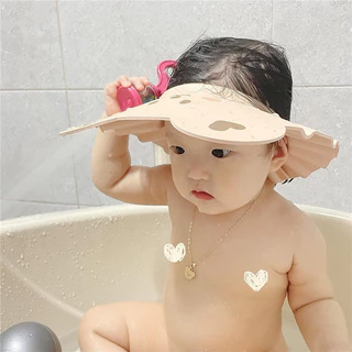 Nón Tắm Gội Đầu Chắn Nước Hàn Quốc  Chất liệu xốp mềm, Hình Con Vật Đáng Yêu Cho bé
