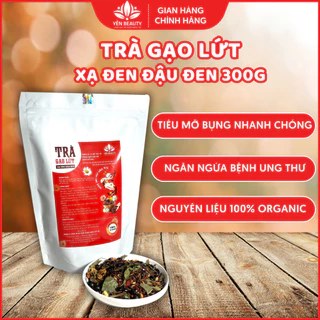 Trà gạo lứt xạ đen đậu đen YẾN BEAUTY cho bà bầu túi zip 300g, trà gạo rang đỗ đen hỗ trợ giảm cân chống lão hóa