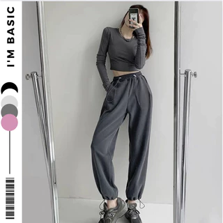 Quần Jogger Nỉ Ống Rộng Dáng Xuông Dây Rút Chất Cotton Tổ Ong Dày Sweatpants Bo Chun Gấu Form Unisex