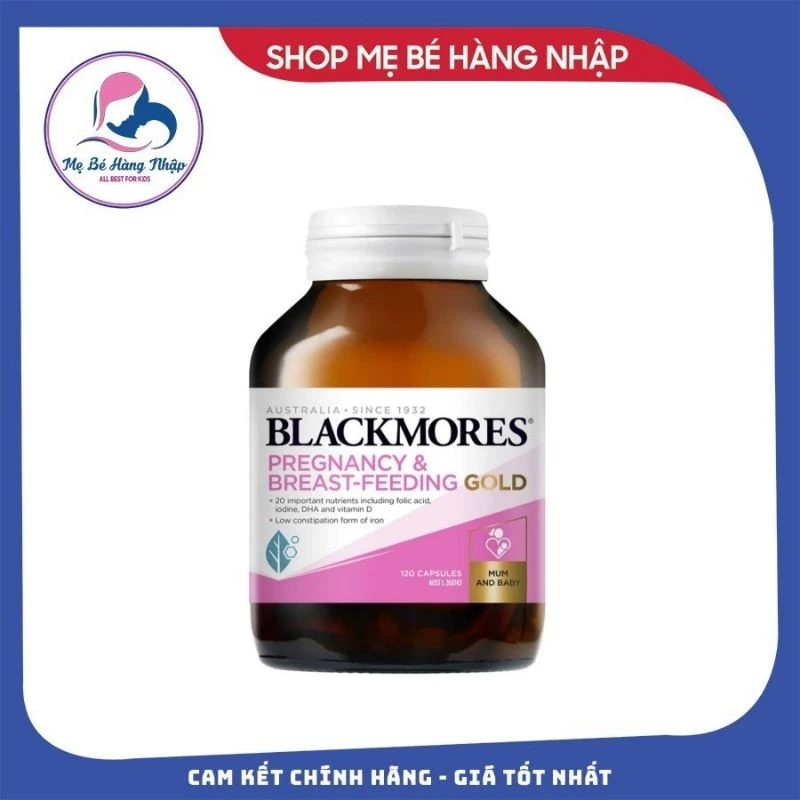 Vitamin tổng hợp cho mẹ bầu Blackmores Pregnancy And Breast Feeding Gold nâng cao sức khỏe 120v