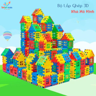 Bộ Lắp Ghép 3D Nhà Mô Hình Smartkids Cho Bé Thoả Sức Sáng Tạo, Phát Triển Tư Duy Toàn Diện