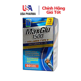 Viên uống MAXGLU 1500 bổ xung glucosamine hỗ trợ xương khớp – Lọ 60 viên