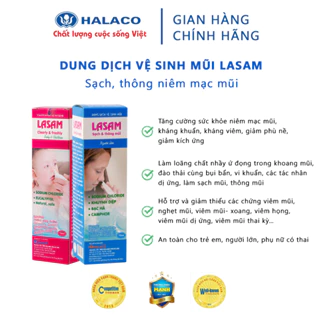 Xịt vệ sinh mũi LASAM dành cho người lớn và trẻ em - Sạch, thông niêm mạc mũi