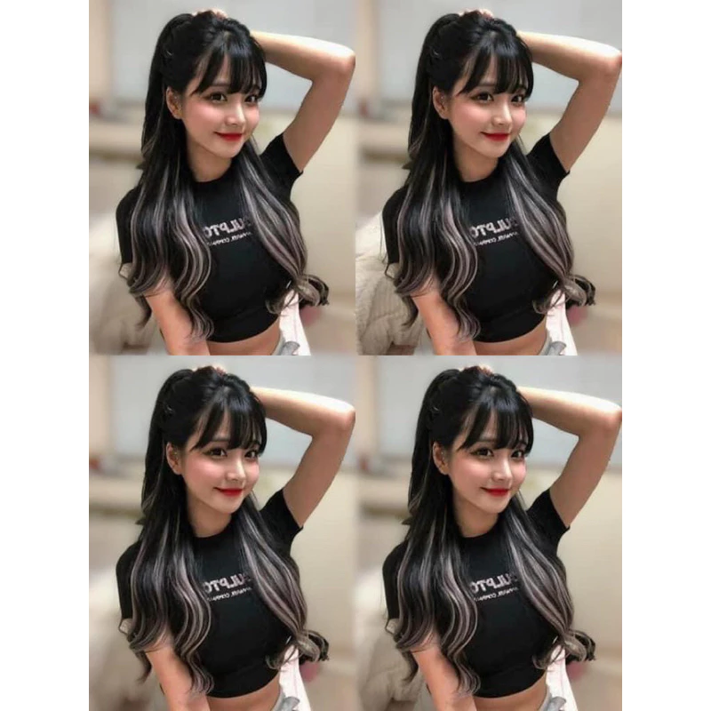 Tóc giả kẹp phím line❤️💕free ship-ảnh thậT