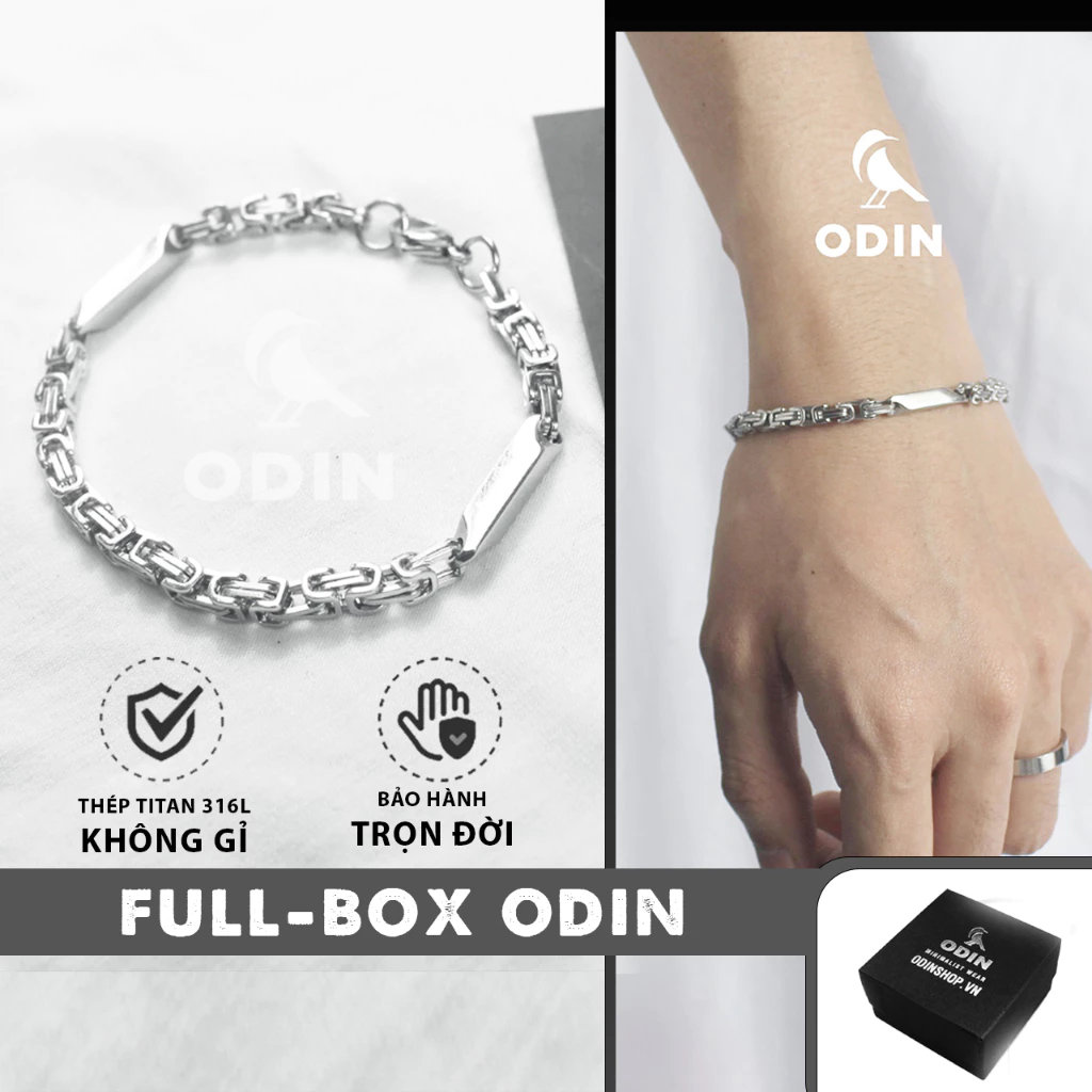 Vòng tay ODIN Chain Blade - thép Titanium 316 KHÔNG GỈ - Bảo hành trọn đời