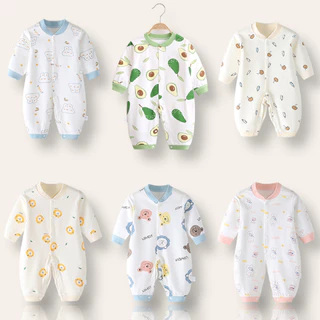 Bodysuit Body dài tay cotton cho bé trai bé gái sơ sinh đến 13 tháng Hàng Quảng Châu SLT27