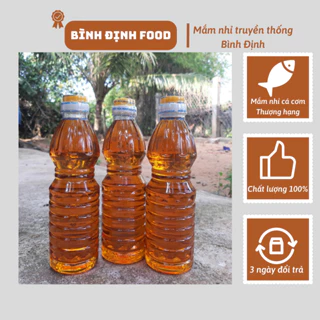 Nước mắm nhỉ nguyên chất cá cơm ngon truyền thống Bình Định Combo 3 chai ( 3 chai x 460ml)