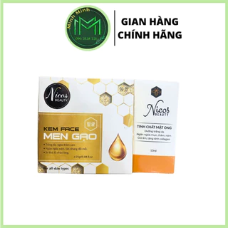 Combo Kem Face Men Gạo Và Tinh Chất Nicos