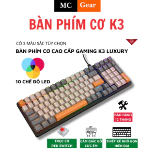 Bàn Phím CƠ ZIYOU K3 Luxury Cao Cấp Êm Sử Dụng Trục Cơ Red Switch, Blu Swith Led RBG 10 Chế Độ Bảo Hành 12 tháng