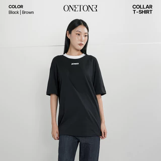 Áo thun nữ Onetone oversize in chữ Collar