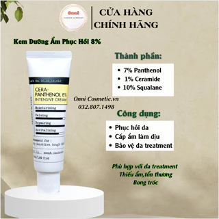 Kem dưỡng phục hồi chuyên sâu DERMA FACTORY CERA PANTHENOL 8% INTENSIVE CREAM