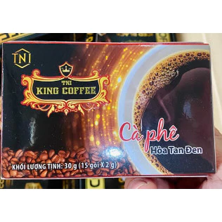 Cà Phê Đen Hòa Tan King Coffee 30G (Hộp 15 Gói x 2g)