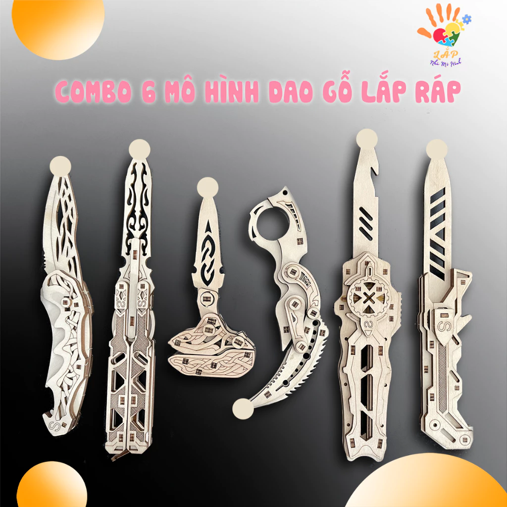 Combo Mô HÌnh Lắp Ráp Sưu Tầm Gỗ