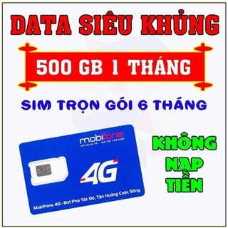 SIM 4G MOBIFONE 6MDT150_ 500GB/ tháng( Miễn phí sử dụng 6 tháng)