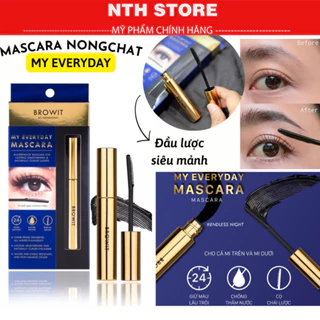 Chuốt Browit Nongchat dài dày cong mi Thái Lan chính hãng - Mascara Maybelline Dài , Dày Mi