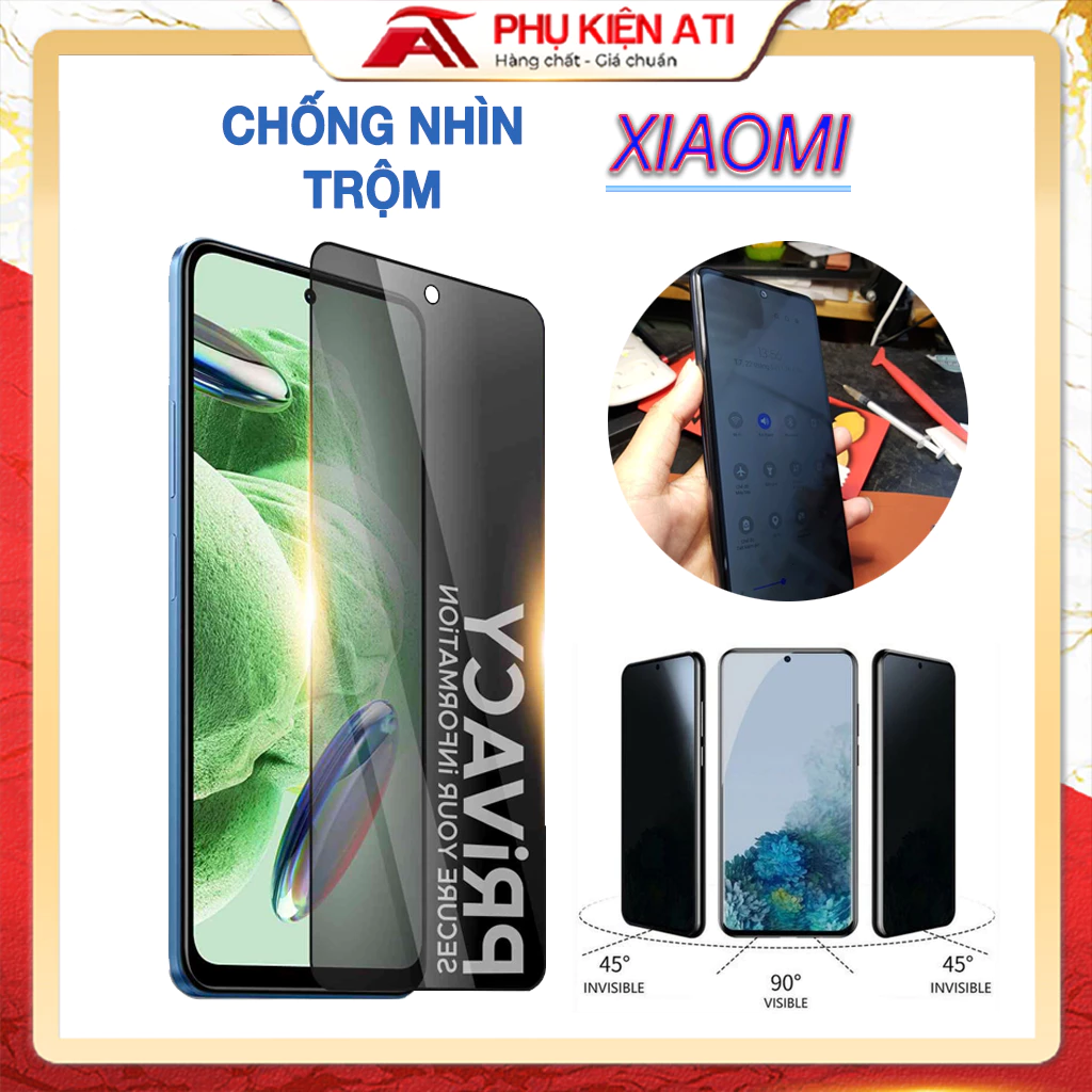 Cường lực chống nhìn trộm xiaomi redmi note 11 pro k30 ultra k40 k50 gaming k20 mi 10T 13T Pro 9T 10a 10c 11s 9 9s [CNT]