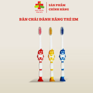 Bàn Chải Đánh Răng Trẻ Em Lông Mềm Họa Tiết Hình Chim Cánh Cụt Nhiều Màu Đáng Yêu Có Chân Hút Dính