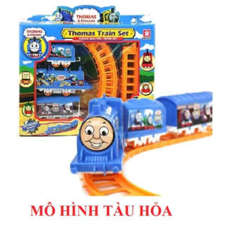 Đồ chơi mô hình tàu hỏa Thomas lượn vòng chạy pin vui nhộn cho bé