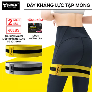 Dây kháng lực tập gym, mini band tập mông đàn hồi power band kháng lực vải Yasu 3604