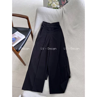 Quần Ống Rộng Quần Culottes Dài lưng siêu cao tôn dáng 4 size S M L XL LOVI