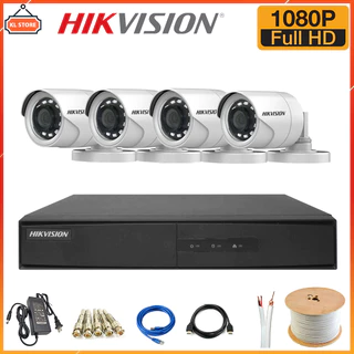 Trọn Bộ Camera 4 Mắt Hikvision 2.0MP Full HD Chính Hãng